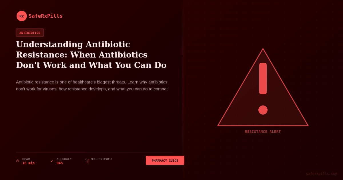 Antibiotic resistance illustration showing bacteria immune to antibiotics and prevention strategies for patients