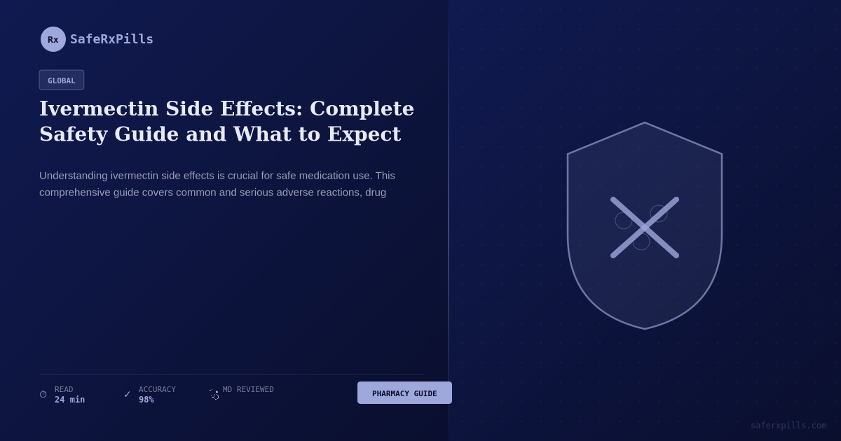 Ivermectin side effects guide showing common adverse reactions and safety information for patients