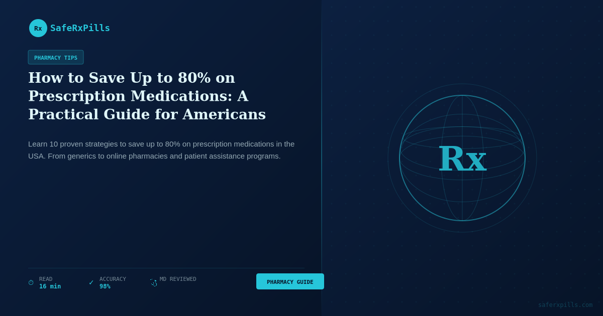 How to Save Up to 80% on Prescription Medications | SafeRxPills