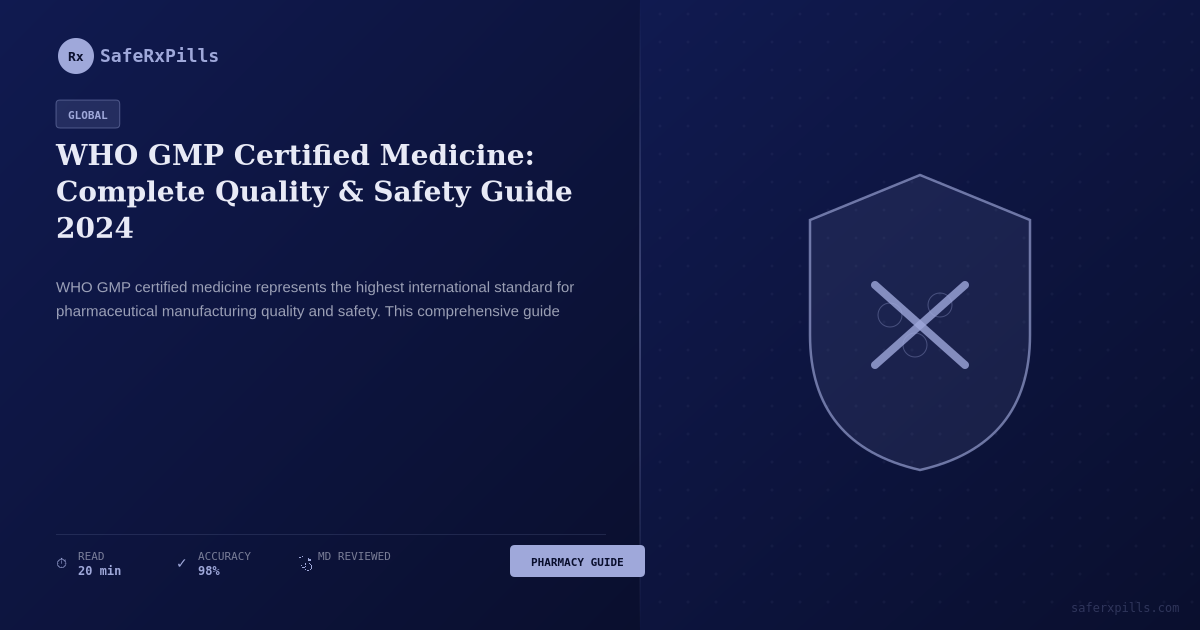 WHO GMP Certified Medicine Quality Safety Guide 2024 - Pharmaceutical Standards Compliance Overview